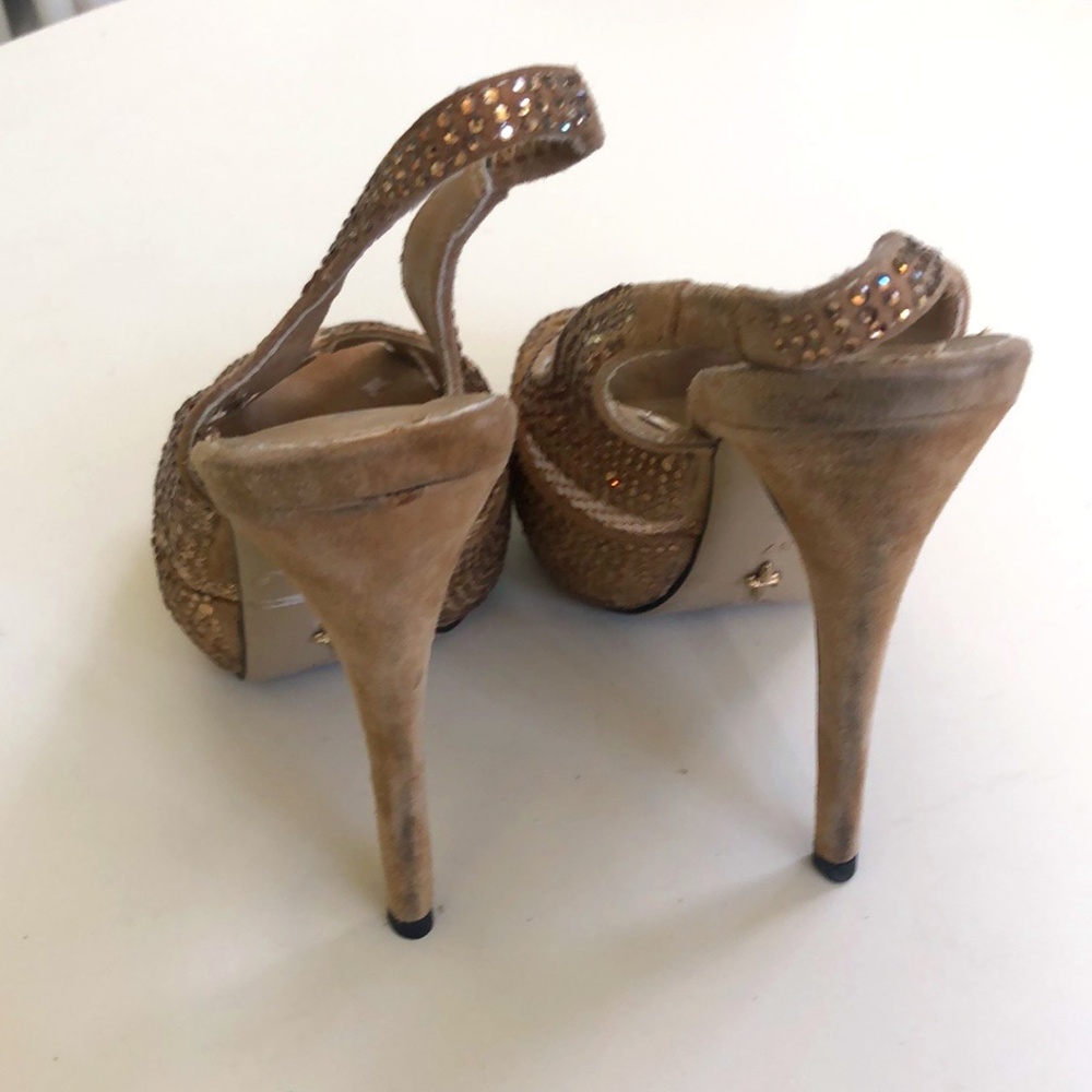 Cesare Paciotti Women's brown/rhinestone shoes - Picture 4 of 11